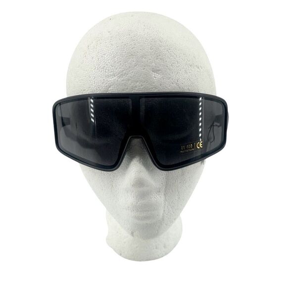 Sport Eyewear Black Oversized Goggle Sunglasses UV400 Unisex NWT - Picture 15 of 16